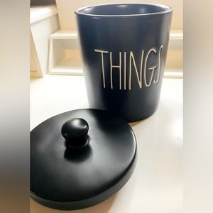 Rae Dunn Black Canister/Jar.